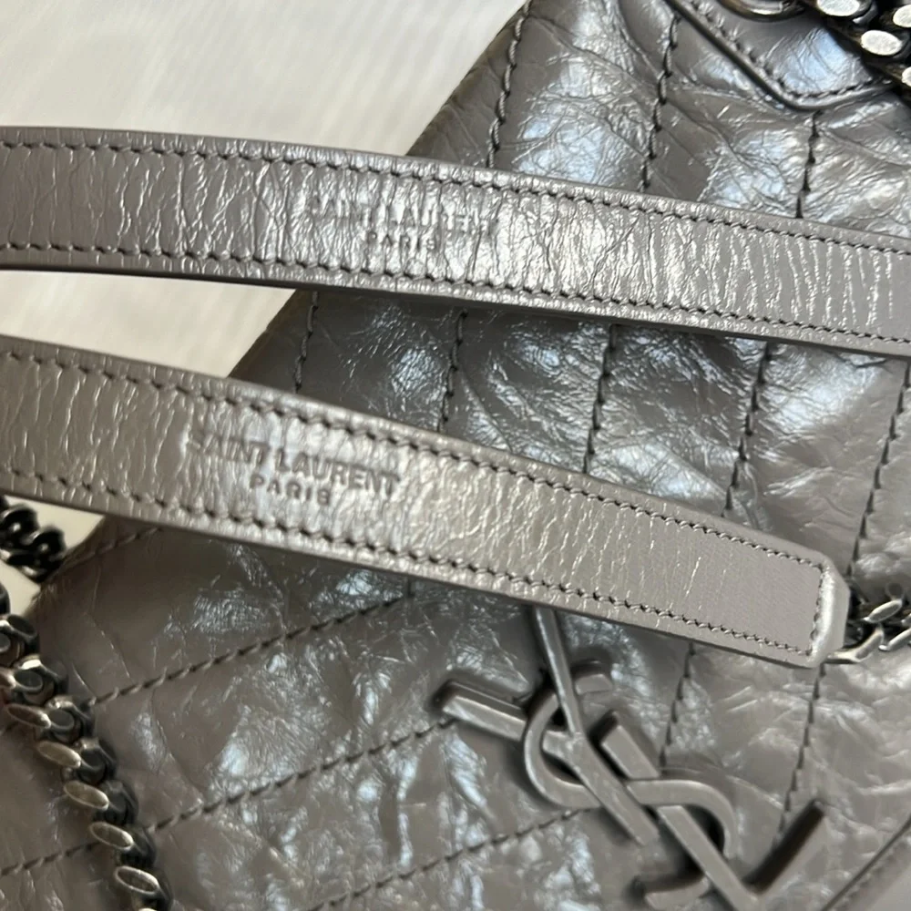 Like New YSL Niki Medium Bag Color Fog - Picture 15 of 17